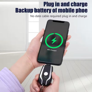 Mini Power Bank Porte-Clé 1500mAh – Chargeur de Secours Ultra Compact et Pratique