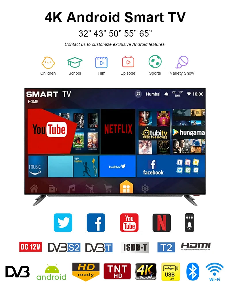 Android Box TV 4K – Wi-Fi Rapide & Android 12 + Abonnement GRATUIT