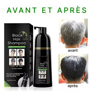 Shampoing pour des cheveux noirs, brillants et naturels