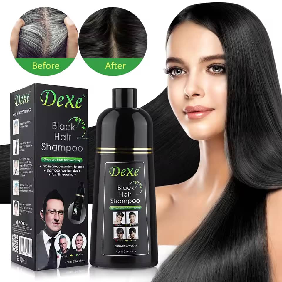 Shampoing pour des cheveux noirs, brillants et naturels