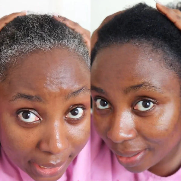Shampoing pour des cheveux noirs, brillants et naturels